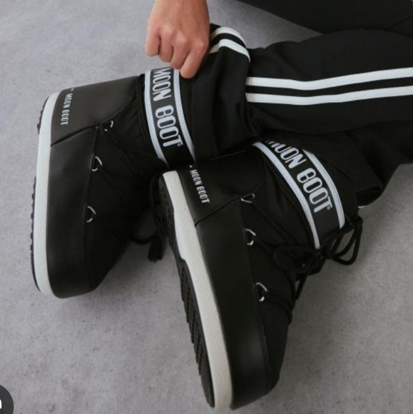 Moon Boot Low Icon 2 boots Moon Boota Low Icon Snow Boots Black White - Picture 6 of 12